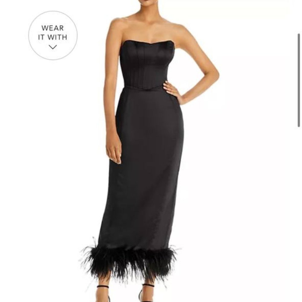AQUA x Maeve Reilly black maxi Xs-S dress